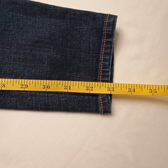 American Eagle Jeans Size 6 X-Long Low Rise Skinny Leg Dark Wash - Picture 9 of 10